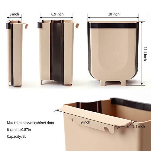 Caneca colapsable para basura de 9L para cocina y baño miniatura 7