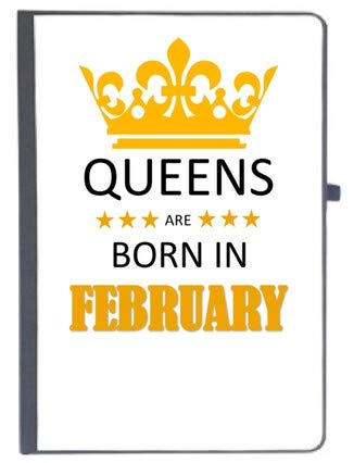 UDNAG Ruled Notebook Diary 'Birthday | Queens are Born in February', [A5 80Pages 80GSM]