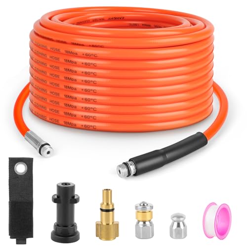 EAWONGEE Pressure Washer Drain Pipe Cleaning Kit 15M