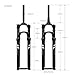YFGSFWTS Mountain Bike Suspension Fork 27.5/29inch Travel 120mm 1-1/8