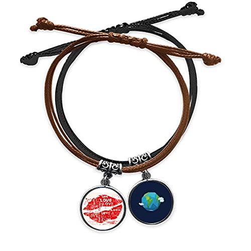 Pulsera Amor de mano ajustable en cuero tierra que no irrita ni daña la piel