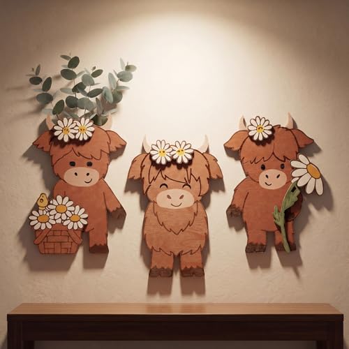 66% Off Highland Cow Wall Decor Set - Only $11.19! - Image 2
