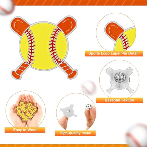 Tondiamo Ball Lapel Pins Gift Bulk Sports Brooch for Team Players Enthusiast Training School Backpack Hat Jacket Accessories3