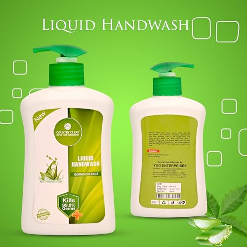 Image of Liquid Handwash - 250ml, Germ Protection and Antibacterial AloeVera Hand Wash, Soft on Hands with Refreshing Fragrance, Suitable for All Skin Types, Ideal for Daily Use