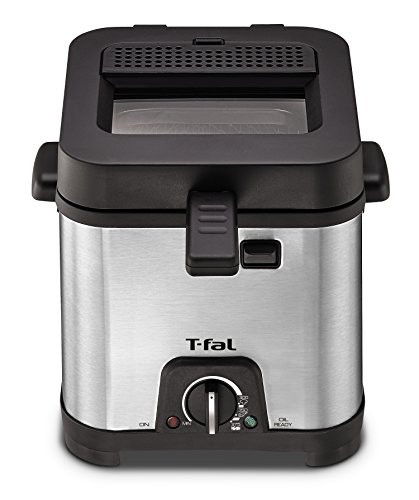 T-fal FF492D Stainless Steel 1.2-Liter Oil Capacity Adjustable Temperature Mini Deep Fryer