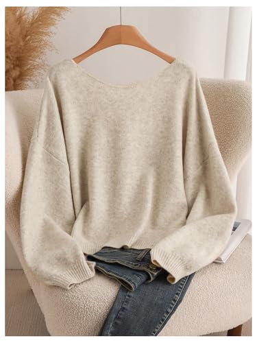 GORGLITTER Women's Plus Size Bow Cardigan Sweaters Tie Front Fall Trendy Cute Long Sleeve Knit Tops2