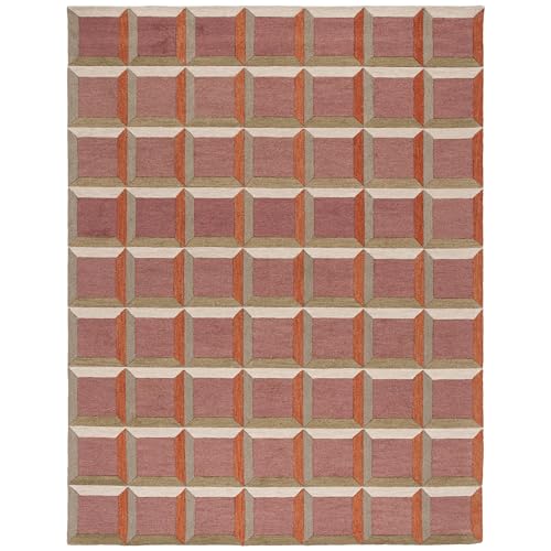 Image of Hand Tufted Wool Carpets Anti Shedding Rug Modern Carpets for Living Room Size 8x10 Feet
