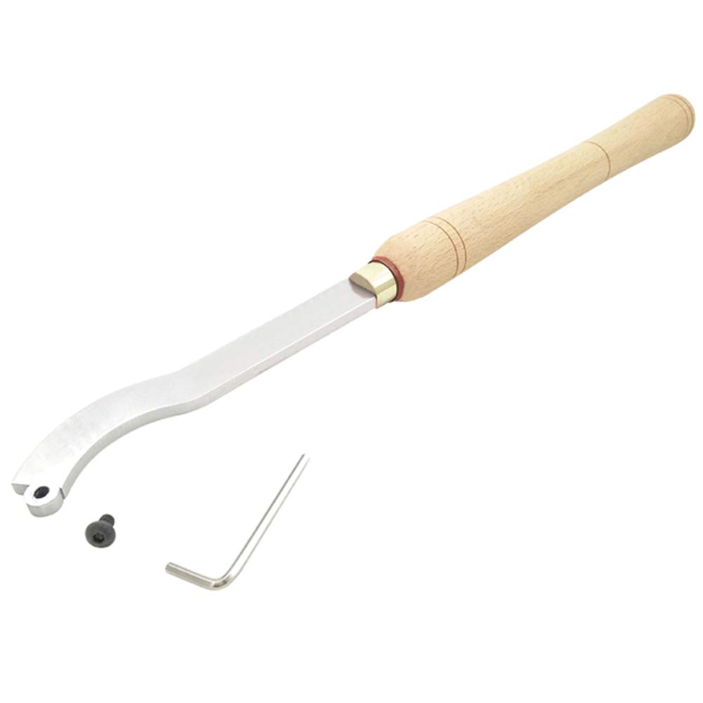 Ciseau de Tour, Jeu de Ciseaux À Bois, Outil de Séparation Avec Manche En Bois, Jeu de Ciseaux de Tour À Bois Avec 3 Types D'Extrémités