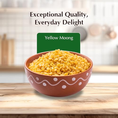 Amazon Brand - Vedaka Popular Unpolished Yellow Moong Dal | 1 Kg |Naturally Rich In Protein |Naturally Cholesterol-Free