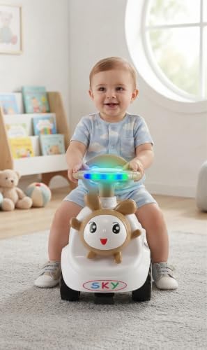 Image of JoyRide Little First Car Ride-On Vehicle Baby /Kids Ride on Toys - Push Car for Children Suitable for Boys & Girls 1-3 Years (Brown)
