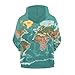 Chririnla World Map Print Hoodie for Kids 6T-16T Girls Boys Fashion Hoodies and Sweatshirt Long Sleeve Casual Hooded Athletic Sweatshirts Running Gym Sport Volleyball Cricket Clothing 5-7