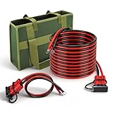 175A ‌24 FT Flame Retardant Quick Disconnect Winch Power Cable with Storage Canvas Bag,4AWG Copper Wiring Heavy-Duty Quick Disconnect Power Cables for Forklift Car Motor Tractor （22FT+2FT 4AWG）