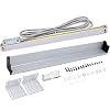 TOAUTO 2 Axis Digital Readout DRO, LCD Display 5um Glass Linear Scale Meter for CNC Milling Lathe EDM Machine (600-650)