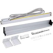 TOAUTO 2 Axis Digital Readout DRO, LCD Display 5um Glass Linear Scale Meter for CNC Milling Lathe EDM Machine 600-650
