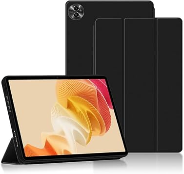 Anti-Yellowing Tablet Cover Case for Oppo Realme Pad 2 with Auto Sleep/Wake,Trifold Stand Function,Soft Slim Flip TPU Protective Cover for 11.5inch Released 2023Black