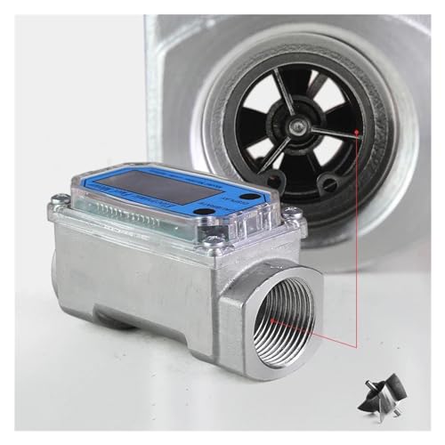 Débitmètre d'eau à turbine 1 pouce en alliage d'aluminium LCD - 4