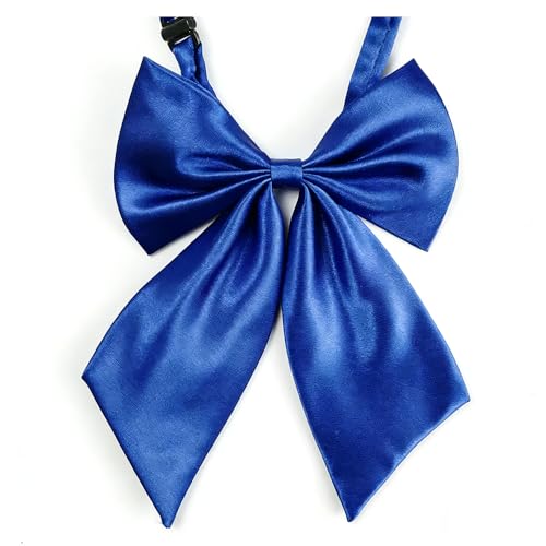 Image of LOPURO Lady Adjustable Pre-tied Bow Tie, Pre Women Uniform Bow Tie Solid Color Bowties for Women Cosplay Party