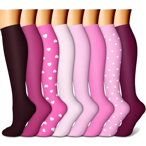 Image of Compression Socks (7 Pairs), 15-20 mmhg is BEST Graduated Athletic & Medical for Men & Women, Running, Flight, Travel, Nurses, Pregnant - Boost Performance, Blood Circulation
