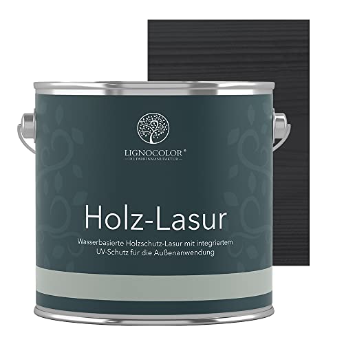 Lignocolor Holzlasur Anthrazit Grau 2 5L | Holzschutzlasur für Außen & Innen | Holz Zäune und Gartenmöbel | UV- und Witterungsschutz