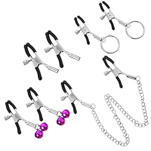 MILISTEN 4 Paar Sex Tepel Klem Sexy Tepel Clip Bikini Bralette Ketting Sex Tepel Ketting Roestvrij Stalen Tepelringen…
