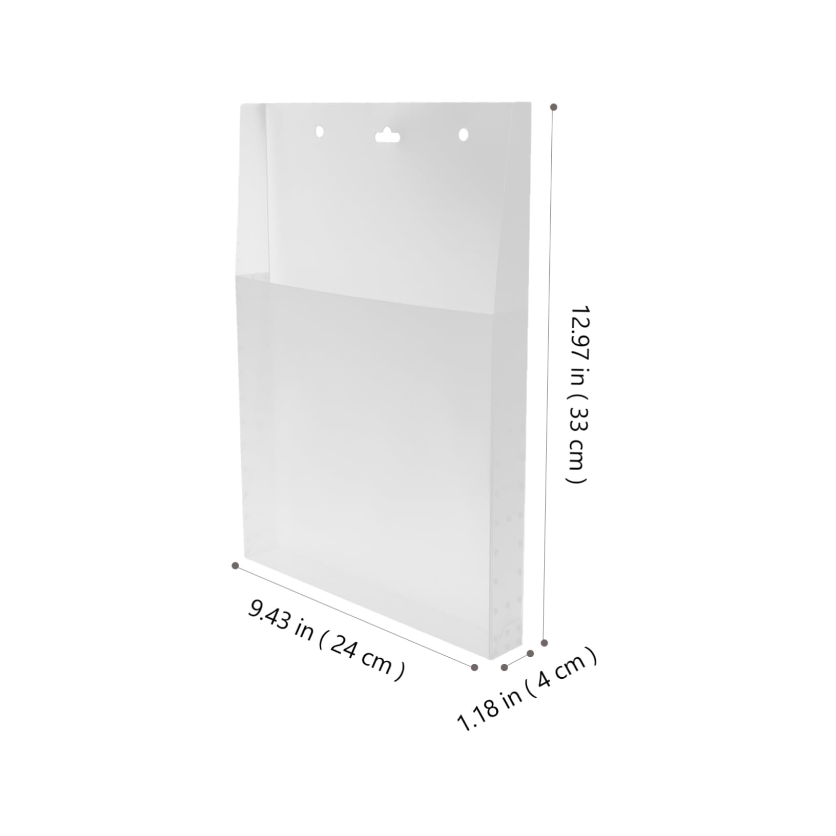 DOITOOL 2pcs Wall-mounted File Box Pp Material Hanging File Folders Office Organization Wall Mail Holder