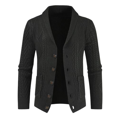 Cardigan en tricot ample et épais à manches longues torsadées pour l'hiver