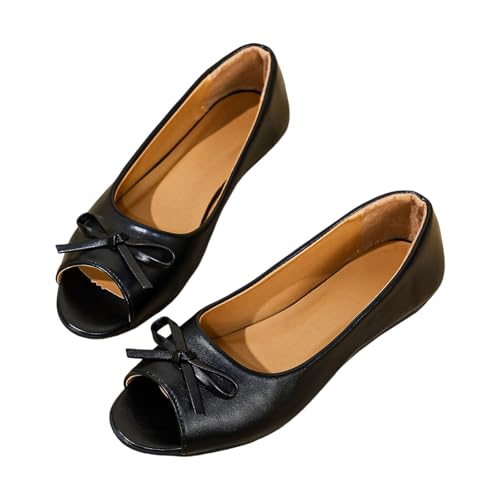 Sandales Femme d'été Ballerines à Bout Ouvert Semelle Plate Slip-on Chaussures De Marche Confortable Tendance Chaussures Légères à Enfiler Extérieur...