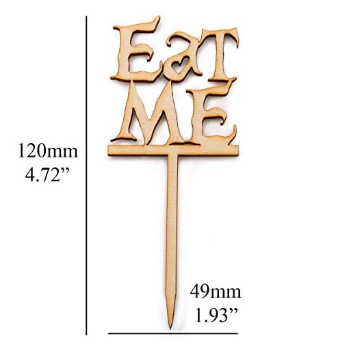 50pcs Wooden 'Eat Me' Cupcake Toppers - Image 7