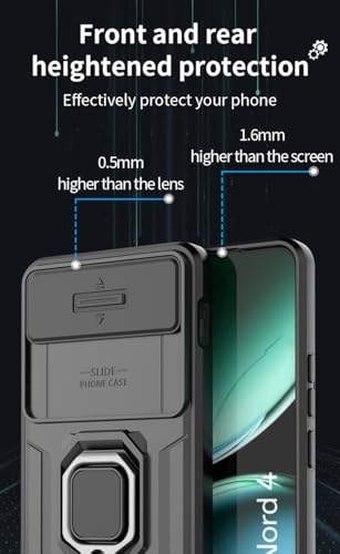 Coque OnePlus Nord 4 5G WBWONE antichoc noire avec support - 2