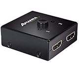 HDMI Switcher, AMANKA 4K HDMI Splitter 2 Ports Bi-Direction Manual Switch 2 x 1/1 x 2 HDMI Passthrough,No External Power Required-Supports HD 4K x 2K 1080P