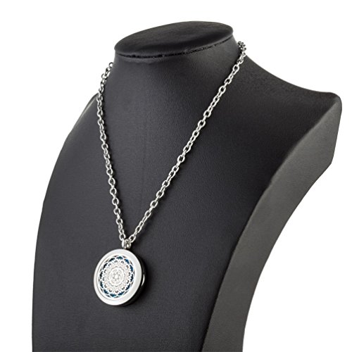 Gelconnie Flower Perfume Essential Oil Diffuser Necklace Aromatherapy 316L Hypoallergenic Stainless Steel Pendant Csfl394-1 #TOP4