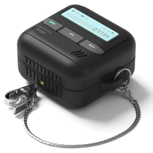 Image of elago Pager Compatible with Samsung Galaxy Buds 4 Pro Case & Galaxy Buds 4 Case, Landyard Included, Shock Resistant, Full Protection (Black)