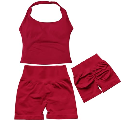 Ensemble d'entraînement anti-transpiration short de yoga extensible - 4