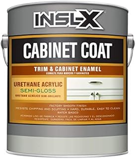 INSL-X Cabinet Coat - Urethane Acrylic Semi-Gloss Enamel Cabinet Paint, White, 1 Gallon
