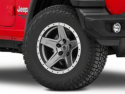 Mammoth Boulder Beadlock Style Wheel in Charcoal 17x9 Aggressive Styling Rim Fits Jeep Wrangler JL 2018-2020