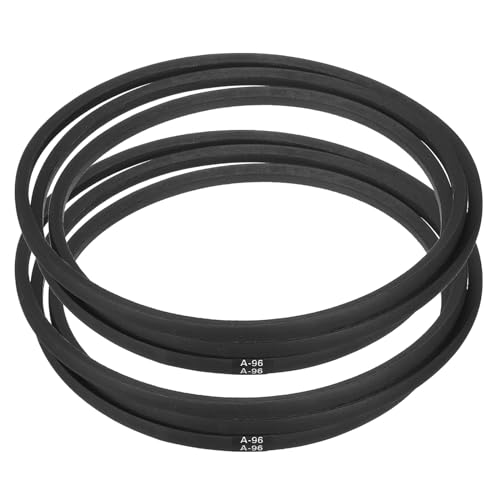 Image of uxcell 2pcs A96 or 4L980 Classic Wrapped Rubber V-Belt, 96 inch(2438mm) Inside Circumference, A Profile V Belt