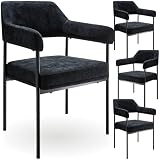 CONFORT OPTIMAL : Grâce à une grande assise, des accoudoirs enveloppants et un dossier continu, chaque chaise est conçue pour vous offrir un confort absolu. Le rembourrage en mousse haute densité garantit une assise douce, parfaite pour les longues discussions autour de la table. Ces chaises salle manger deviendront rapidement l'endroit préféré de votre famille et de vos invités pour des repas et moments partagés inoubliables !