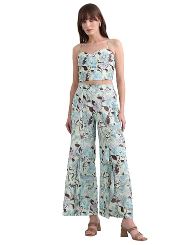 Image of PURVAJA Women's Maxi Co-Ords (Razy-014 Sea-Green Small)