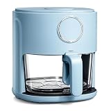 COOK WITH COLOR Colorful 1200W 4Qt Air Fryer: Glass Basket, Dishwasher Safe...