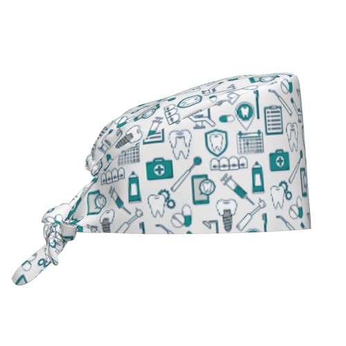 Image of Breathable Working Cap with Adjustable Sweatband Scrub Cap for Men /Women | Breathable Working Cap with Adjustable Sweatband Scrub Cap for Men /Women
