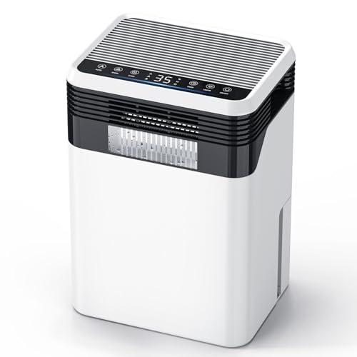 GOAMGE Deumidificatore, 3000ML Deumidificatore Casa, Sbrinamento Automatico, 3 Modalità, Modalità...