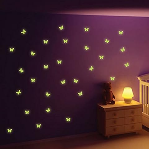 Glow in the Dark Butterfly Wall Stickers (22 Each Pack) Cover