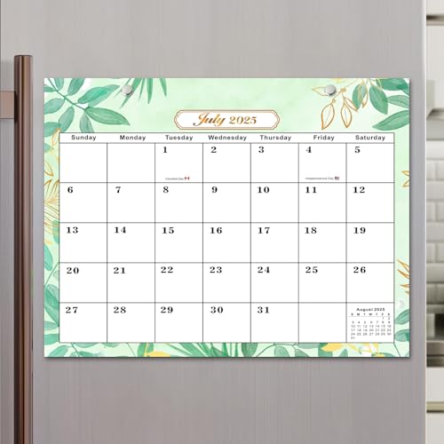 2025/26 Magnetic Calendar for Fridge, 18 Month From July 2025 To December 2026, Tear off Family Organiser Refrigerator Magnetic Calendar UK Planner (8 x 10 inch)
