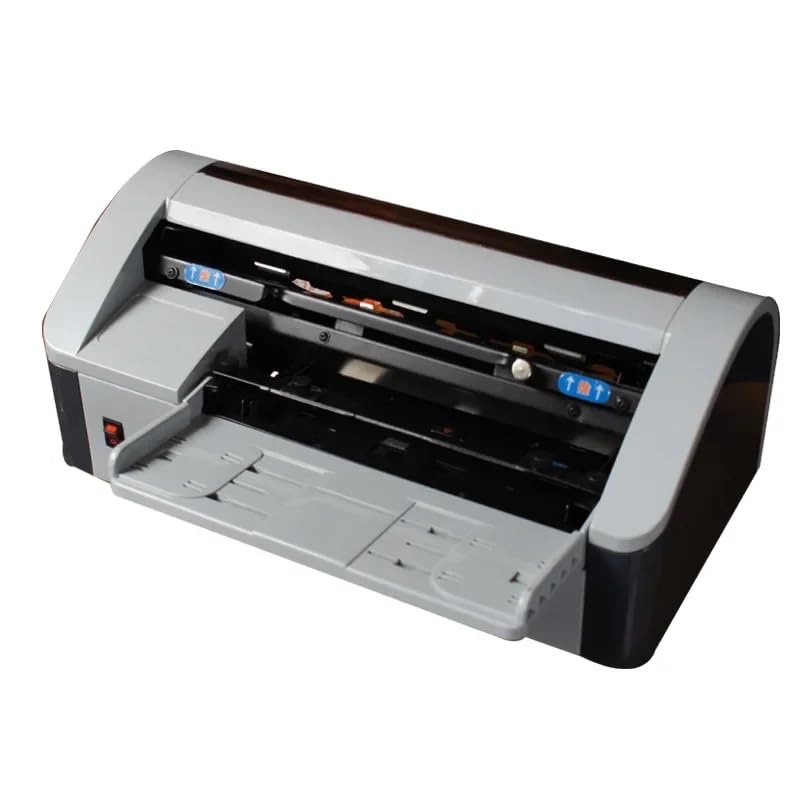 Taglierina elettrica per Carta, taglierina per Biglietti da Visita 90 mm x 54 mm, margine Regolabile 5-15 mm, Taglia 30-40 Pezzi/min per Biglietti da Visita, Cartoline, inviti
