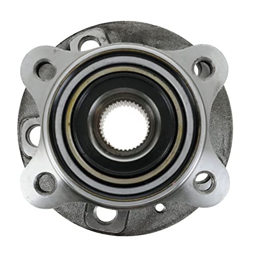 Image of TRQ Front Driver and Passenger Side Wheel Bearing and Hub Assembly Set 2 Piece Compatible with 2003-2006 Volvo XC90 2007 XC90 to Chassis # 367133