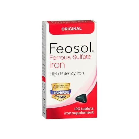 Feosol Ferrous Sulfate Iron Tablets Original - 120 Tablets, Pack of 6 Cover