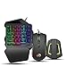 Produktbild Yunseity Einhand-Tastatur und -Maus-Kombination, Kabelgebundene 35 Tasten PUBG Mobile Gaming Halbe Tastatur und Maus, RGB-LED-Tastatur mit Hintergrundbeleuchtung, für