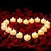 AMAGIC 2000 künstliche Rosenblätter & 24 herzförmige LED Teelichter Set - Romantik Set für Heiratsantrag, Jahrestag, Valentinstag, Hochzeitstischdeko,Warmweiß