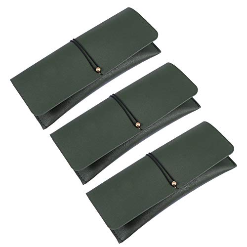 BESPORTBLE 3 Pcs Estojo de Couro para Óculos de Moda Caixas de Armazenamento de Óculos Bolsa de Arma