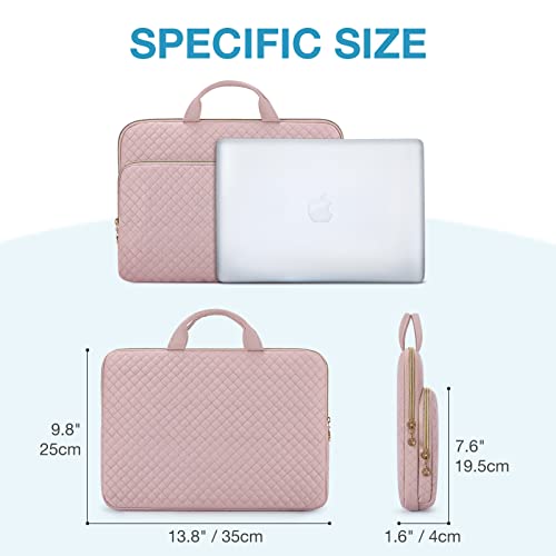 Image of BAGSMART Laptop Sleeve Case with Handle Protective Water-Resistant | 13.3-14 inch Laptop Bag for Women with Front Pockets, Compatible with MacBook, HP, Dell